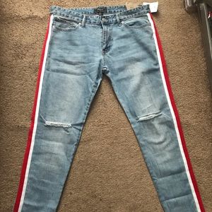 Forever 21 Skinny Fit Side Striped Jeans Men’s 36